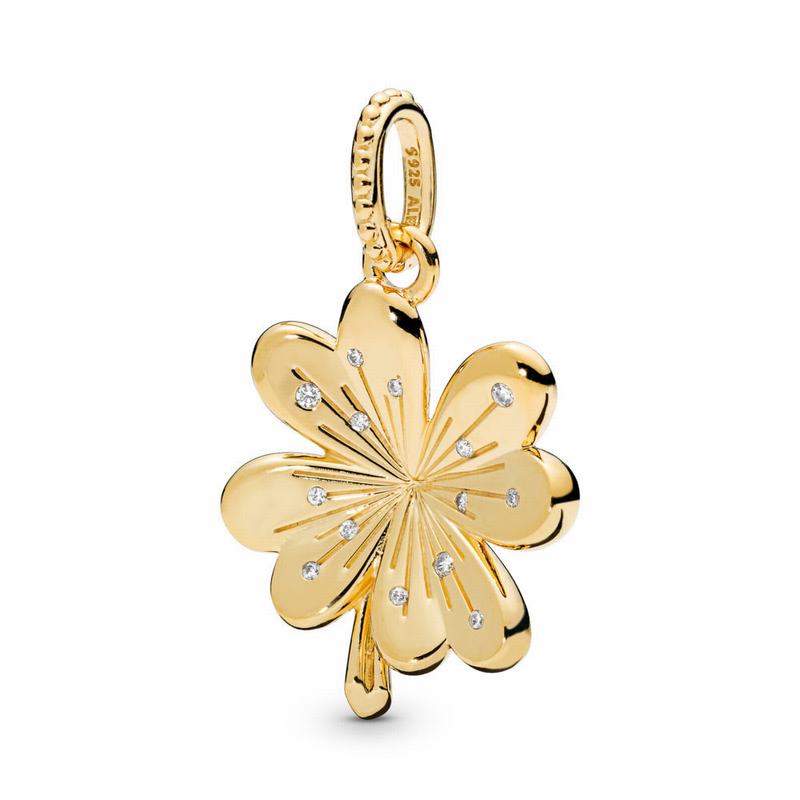 Pandora Shine™ Lucky Four-Leaf Clover Pendant Sale NZ, 18ct Gold Plated (138645-HAS)